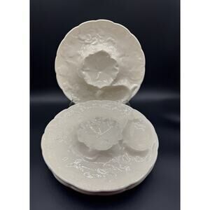 California Pottery Artichoke Plates Dick Knoxs Design Set 3 Vintage Ceramic READ